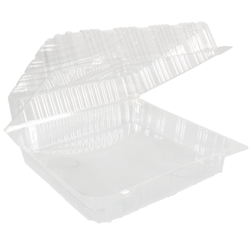 Specipack Boîte à gâteaux transparente - 205x205x80mm - avec couvercle à rabat fixe - 210 pièces