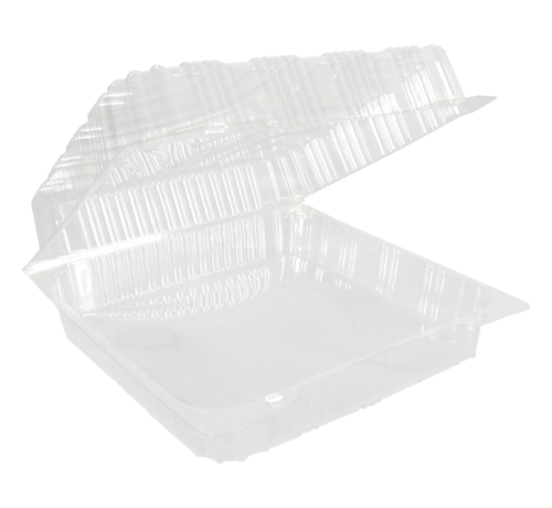 Specipack Boîte à gâteaux transparente - 205x205x80mm - avec couvercle à rabat fixe - 210 pièces