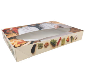 Specipack Boîte traiteur - Bon appétit - 360x550x80mm - avec fenêtre - 40 pièces