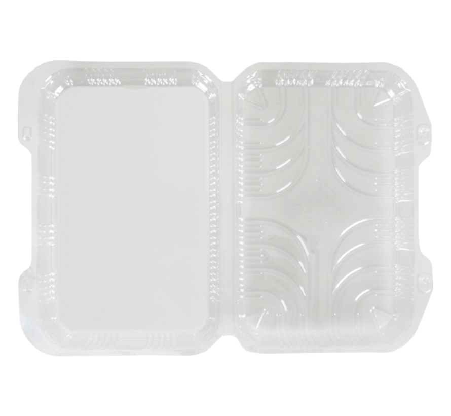 Transparante gebaksdoos - 210x130x65mm - met vaste klepdeksel - 300 stuks