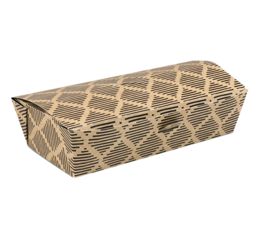 Boîte à sushi en carton - 190x90x50mm - noir- 225 pièces