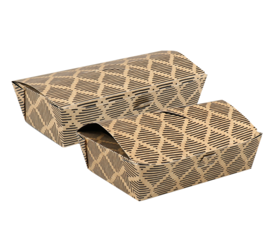 Boîte à sushi en carton - 190x90x50mm - noir- 225 pièces