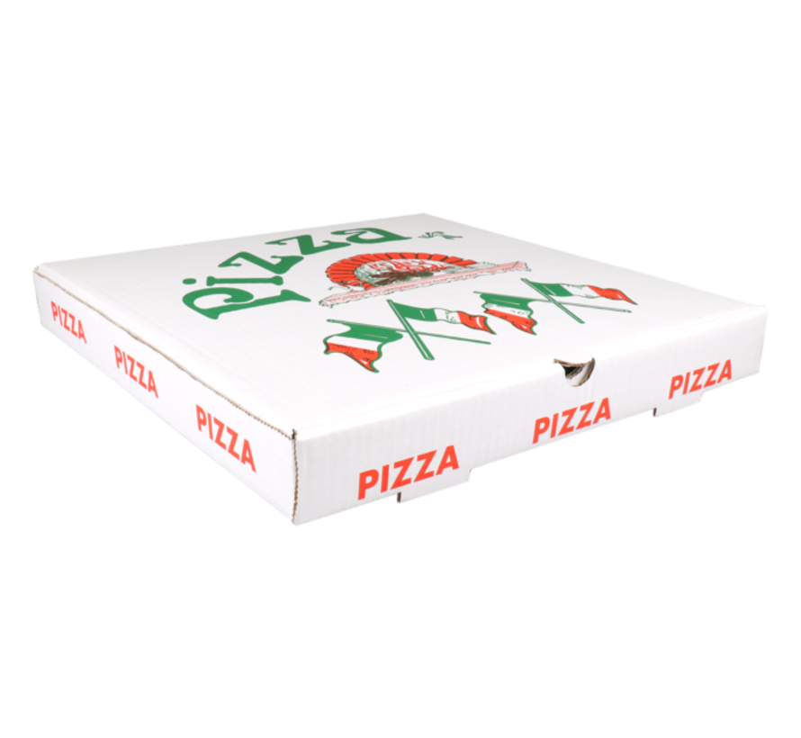 Boîte à pizza Americano - 36x36x4.5cm - blanc- 100 pièces
