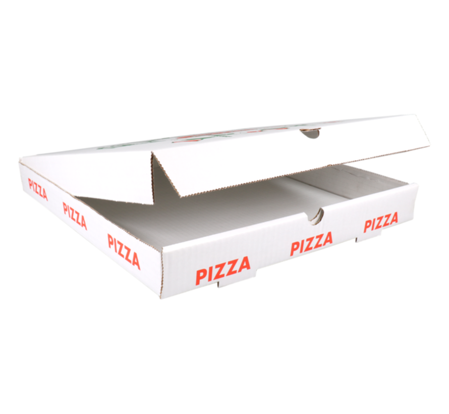 Boîte à pizza Americano - 36x36x4.5cm - blanc- 100 pièces