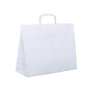 Specipack Papieren tasjes - 54 x 14 x 44 cm - Gedraaid Koord of Platte Handgreep - Doos 200 tassen