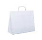 Papieren tasjes - 54 x 14 x 44 cm - Gedraaid Koord of Platte Handgreep - Doos 200 tassen