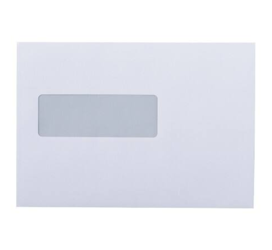Witte envelop EA5 156 x 220 mm venster links doos 500 stuks