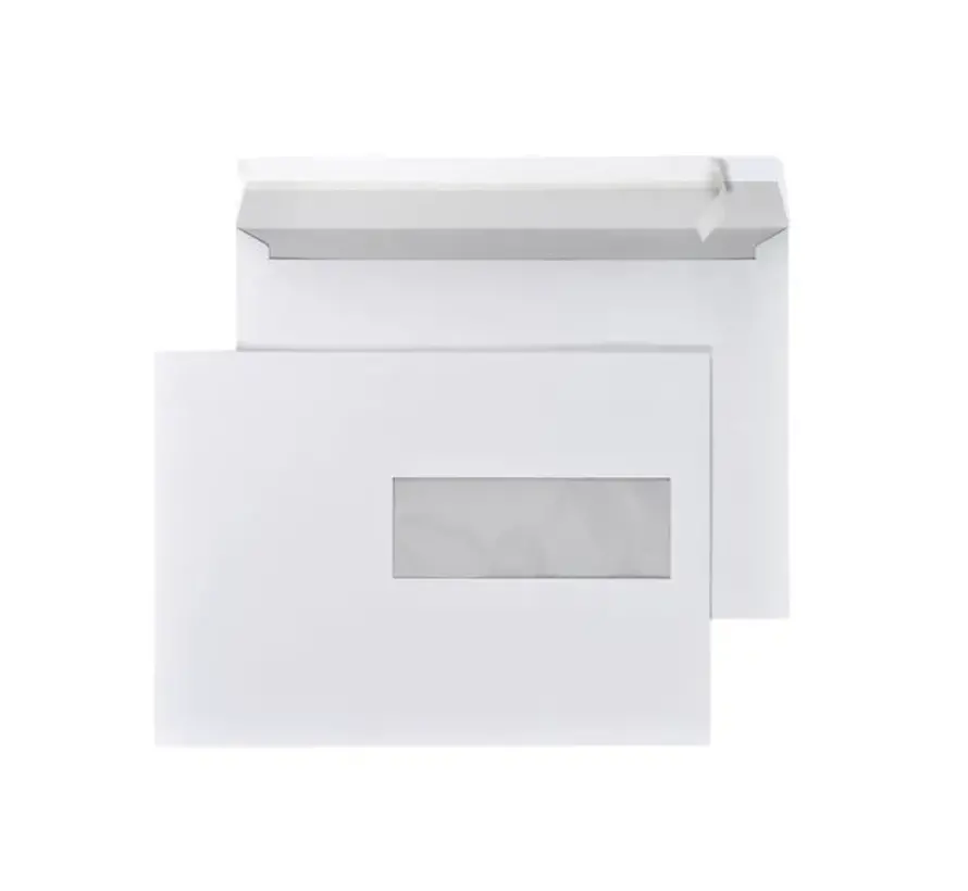 Enveloppe blanche EA5 156 x 220 mm fenêtre droite boîte 500 pcs.