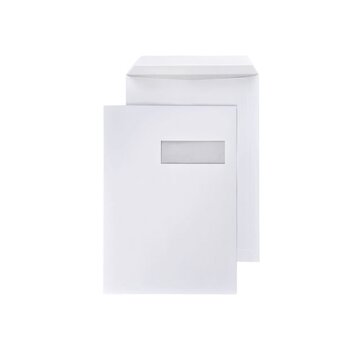 Specipack Witte akte envelop C4 229 x 324 mm venster rechts doos 250 stuks