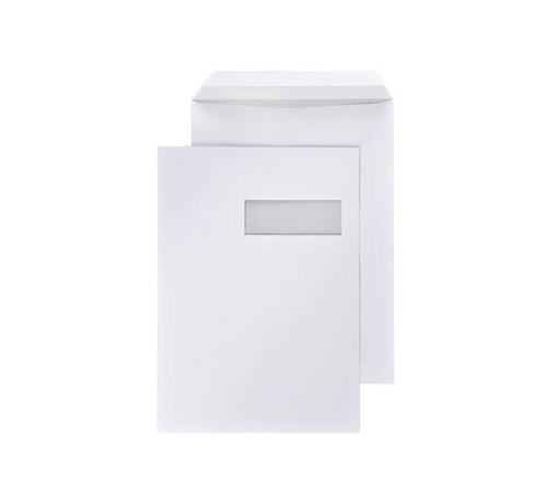 Specipack Witte akte envelop C4 229 x 324 mm venster rechts doos 250 stuks