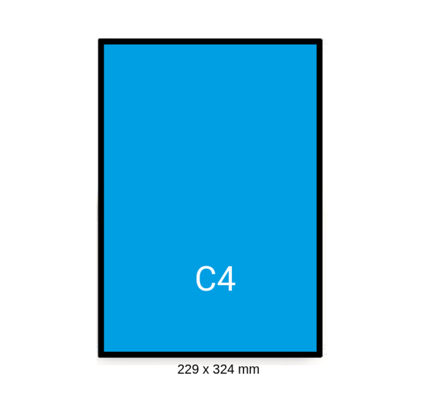 Witte akte envelop C4 229 x 324 mm venster rechts doos 250 stuks