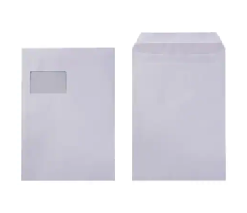 Specipack Enveloppe blanche pour actes C4 229 x 324 mm fenêtre gauche boîte 250 pcs.