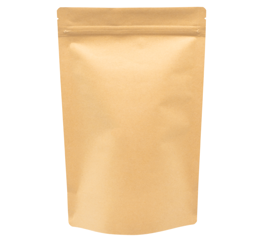 Stand up pouches kraft - sans fenêtre - 500ml - 130x190mm - 200 pièces