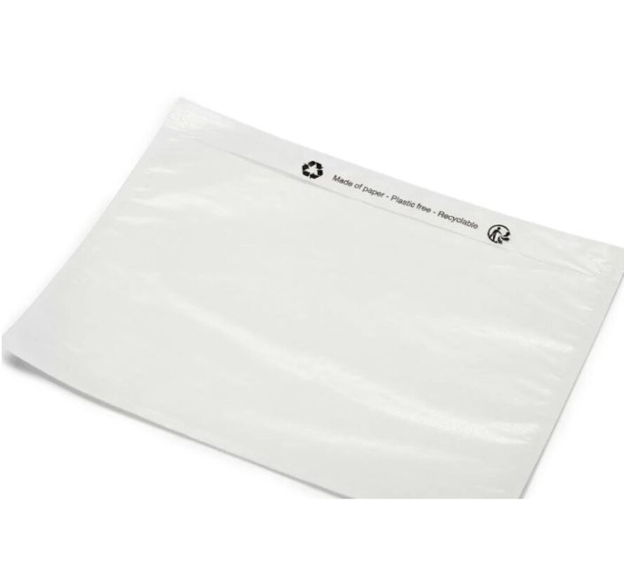 Enveloppes pour listes de colisage/ papier dockulops non imprimé - recyclable - C6- 162mm x 120mm - boîte de 1000 pièces