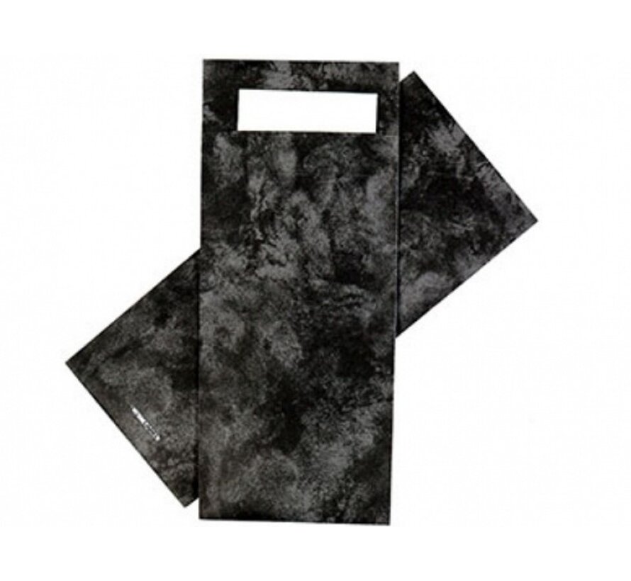 Mouchoir - serviette marbre noir + blanc - 500 pièces