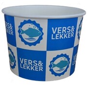 Specipack Seau en carton - Fresh & Tasty FISH - 66 oz - Ø 168 mm - 300 pièces