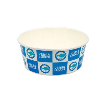 Specipack Kartonnen bucket - Vers & Lekker VIS - 42 oz - Ø 175 mm - 300 stuks