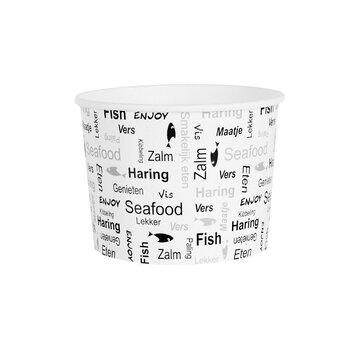 Specipack Kartonnen bucket - Enjoy Fish - 66 oz - Ø 168 mm - 300 stuks