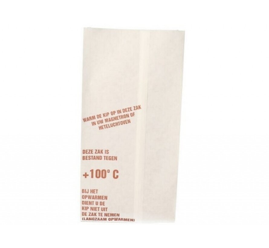 Sachets doublés - 13x6x27cm - (Demi-poulet) POULET VERSATILE & SAVOUREUX - 500 pièces