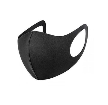 Specipack Masque buccal lavable noir - 5 pièces - réutilisable - lavable 1000 fois - matériau néoprène
