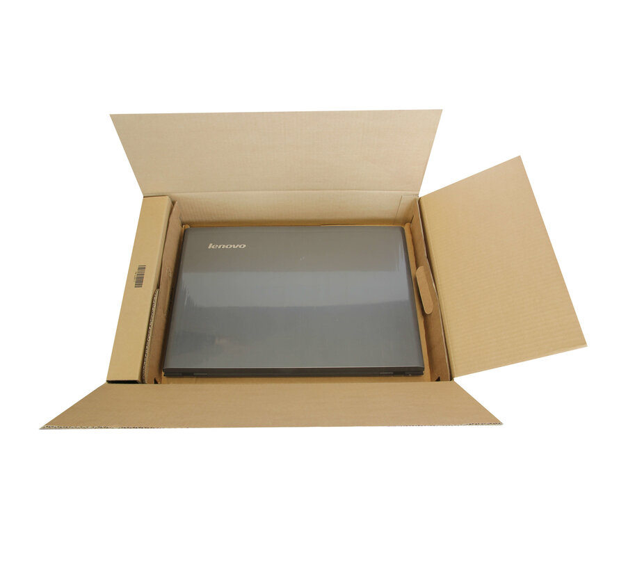 Laptop verzenddoos + inlay/fixeerverpakking - 17inch - 45x34x8.6 cm - 10 stuks