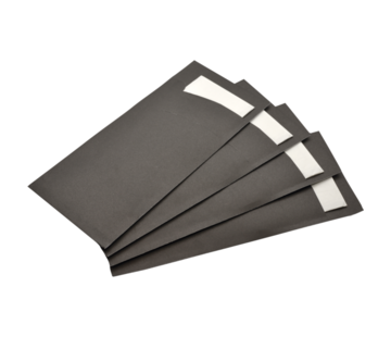 Specipack Pochette à couverts noire avec serviette blanche - Espace séparé pour les couverts - Boîte de 500 pièces