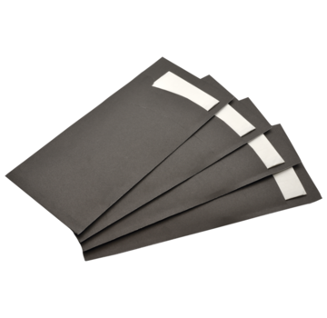Specipack Pochette à couverts noire avec serviette blanche - Espace séparé pour les couverts - Boîte de 500 pièces