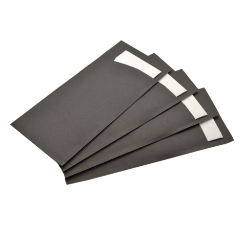 Specipack Pochette à couverts noire avec serviette blanche - Espace séparé pour les couverts - Boîte de 500 pièces