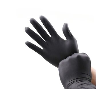 Gants Nitrile Noir S - Extra Tough 5.0 grs - Boîte de 100 pièces