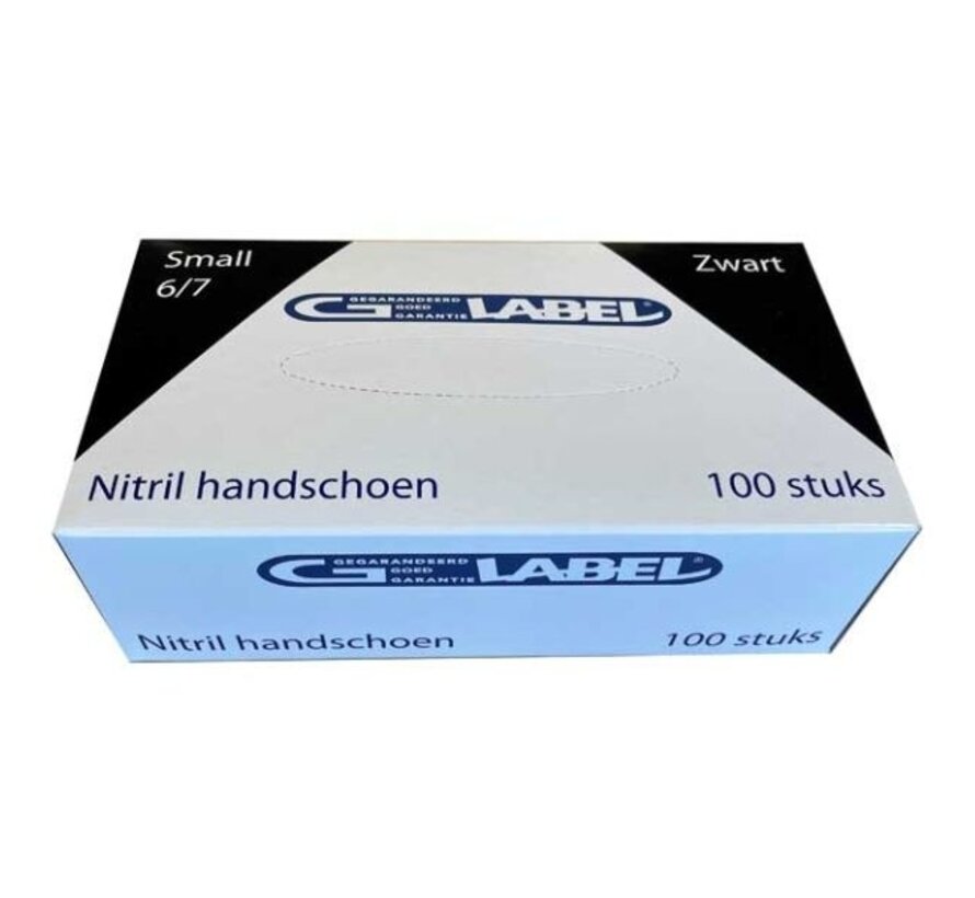 Nitril Handschoen Zwart M - Extra stevig 5.0 grs - Doos met 100 stuks