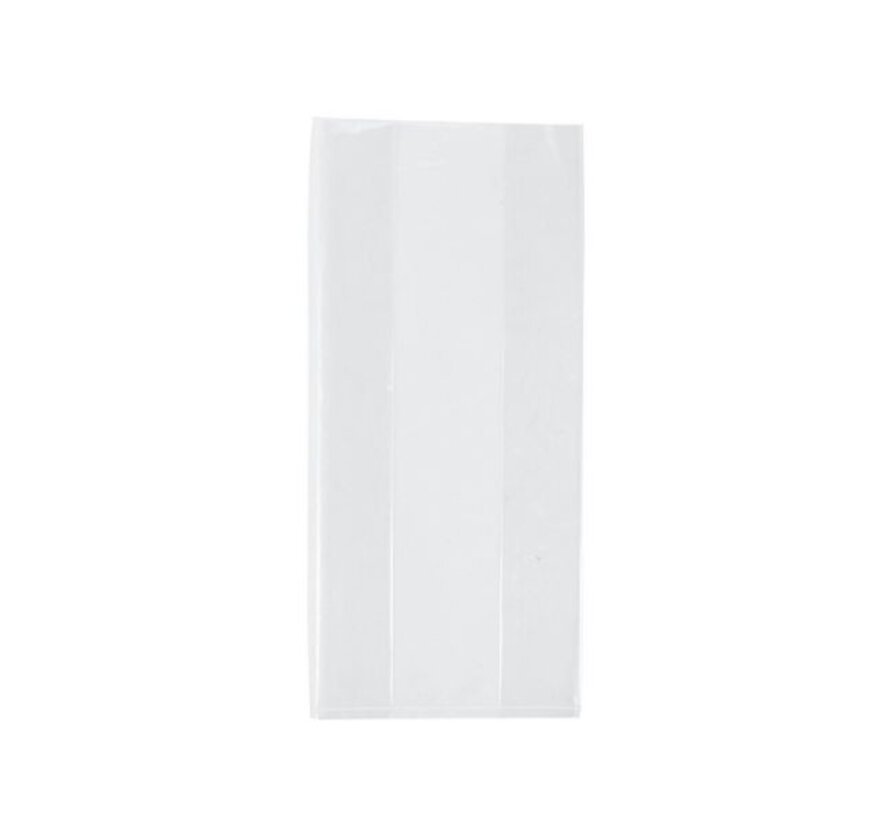 LDPE zak met zijvouw 10 x 2,5 x 24 cm 50mu - Doos met 4000 zakken