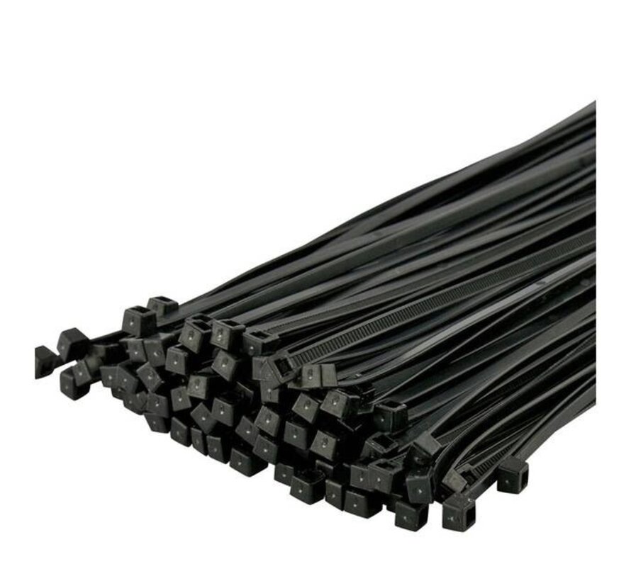 Colliers de serrage noirs 140 x 3,6 mm - Sachet de 100 pièces