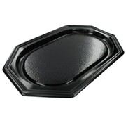 Cateringschaal 8-hoek zwart - 35 cm - Doos 100 stuks