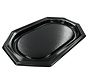 Plateau repas 8 coins noir - 55 cm - Boîte de 100 pièces