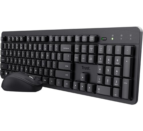 Clavier et souris silencieux sans fil Trust - Qwerty - Piles incluses