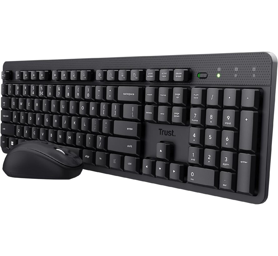Trust draadloos stil toetsenbord en muis - Qwerty - Inclusief batterijen