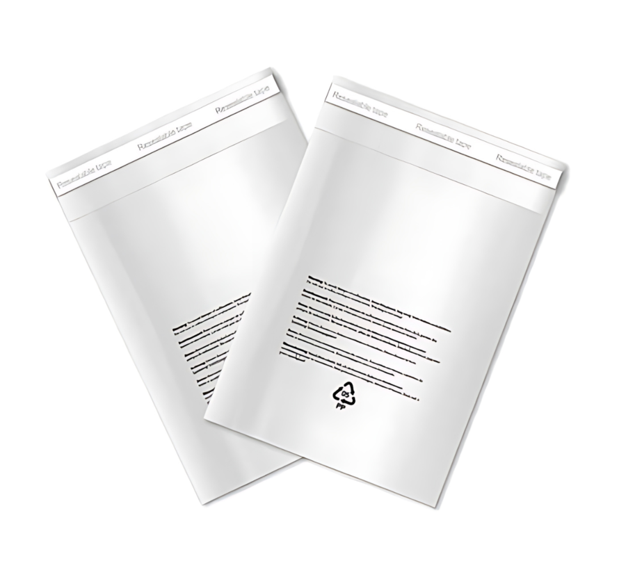 Sachet PP transparent 270 x 380 mm - Avec texte d'avertissement - Boîte de 1 000 sachets