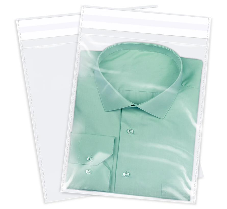 Transparante PP zak 300 x 400 mm - Met waarschuwingstekst - Doos met 1.000 zakken