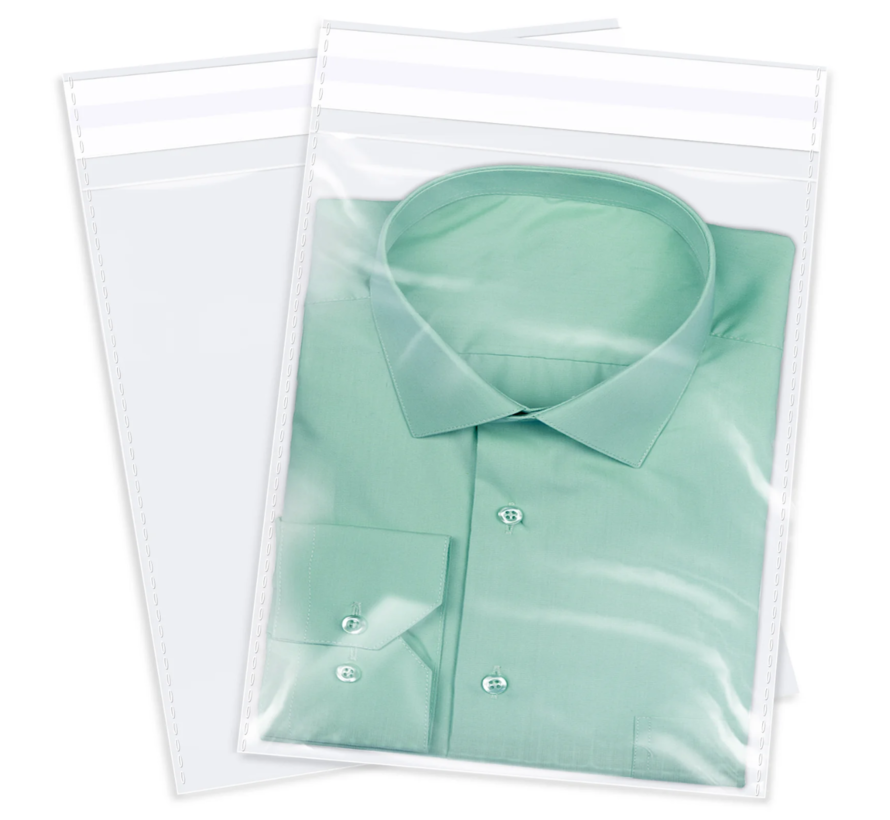 Transparante PP zak 450 x 740 mm - Met waarschuwingstekst - Doos met 500 zakken