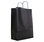 Sacs en papier noir A4 - 22 x 10 x 30 cm - Cordon torsadé - 250 pièces