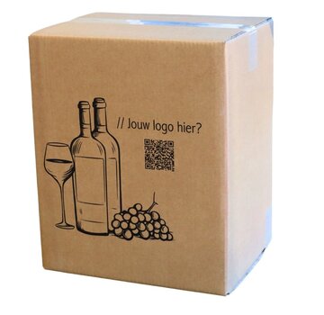 Carton d'expédition vin 3/6/9/12 bouteilles - Impression numérique - Lot de 10 cartons y compris les incrustations