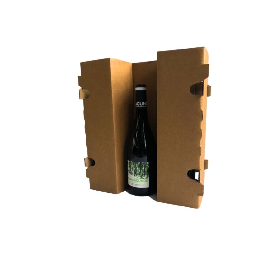 Carton d'expédition vin 3/6/9/12 bouteilles - Lot de 20 cartons y compris les incrustations