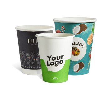 Tasses à café imprimées - Carton - 7oz 180 ml - Carton de 9 000 pièces