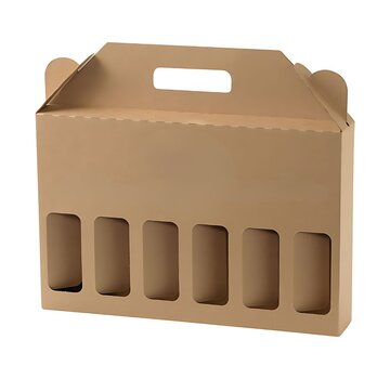 Specipack Bierverpakking voor 6 flessen - Karton met vensters - Bundel met 25 dozen
