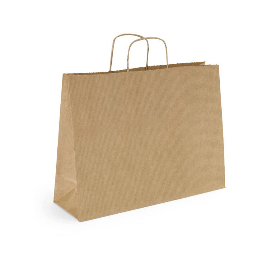 Sacs en papier - 54 x 14 x 44 cm - Cordon torsadé - 250 pièces