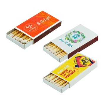 Specipack Bedrukte Luciferdoosjes - Kleine oplage van 100 doosjes - Met 22 lucifers