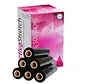 Stretchfolie Wikkelfolie Handrollen Power Zwart - Palletfolie - 6 rollen 23 my eenzijdig Klevend Zwart - 50 cm x 300 m