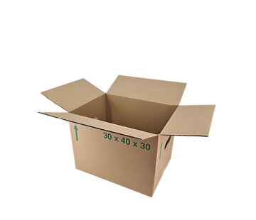 Halve Eurodoos 30 - 40 x 30 x 30 cm - Dubbele golf - Met handgrepen