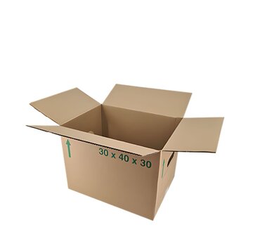 Halve Eurodoos 30 - 40 x 30 x 30 cm - Dubbele golf - Met handgrepen