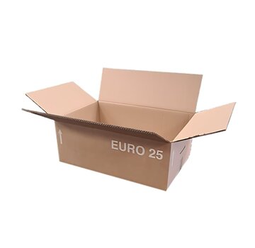 Boîte Euro complète 25 - 60 x 40 x 25 cm - Double vague - Avec poignées